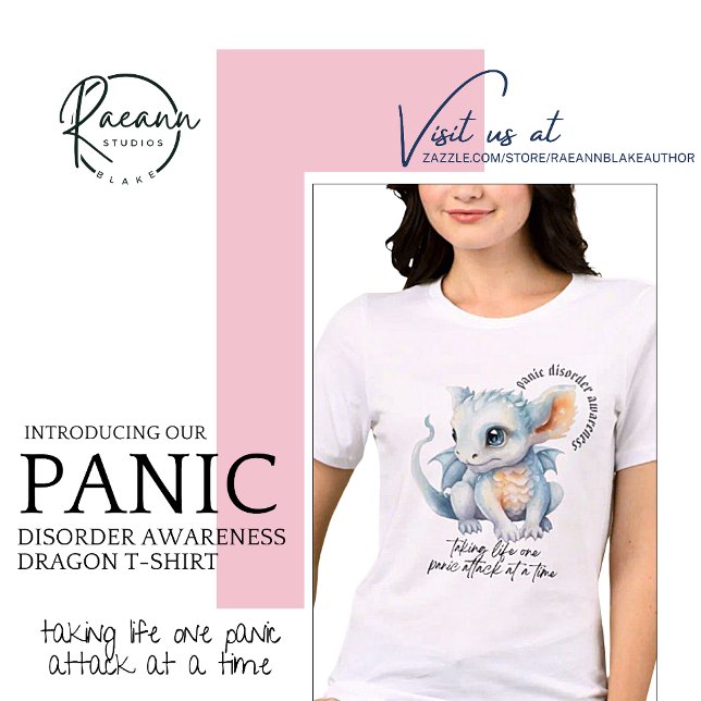 Panic Disorder Awareness Dragon DARK LETTERING Tri-Blend Shirt (Creator Uploaded)