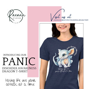 Panic Disorder Awareness Dragon WHITE LETTERING Tri-Blend Shirt