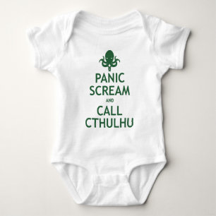 Panic Scream and Call Cthulhu Baby Bodysuit