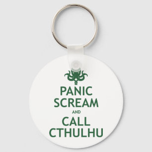 Panic Scream and Call Cthulhu Key Ring