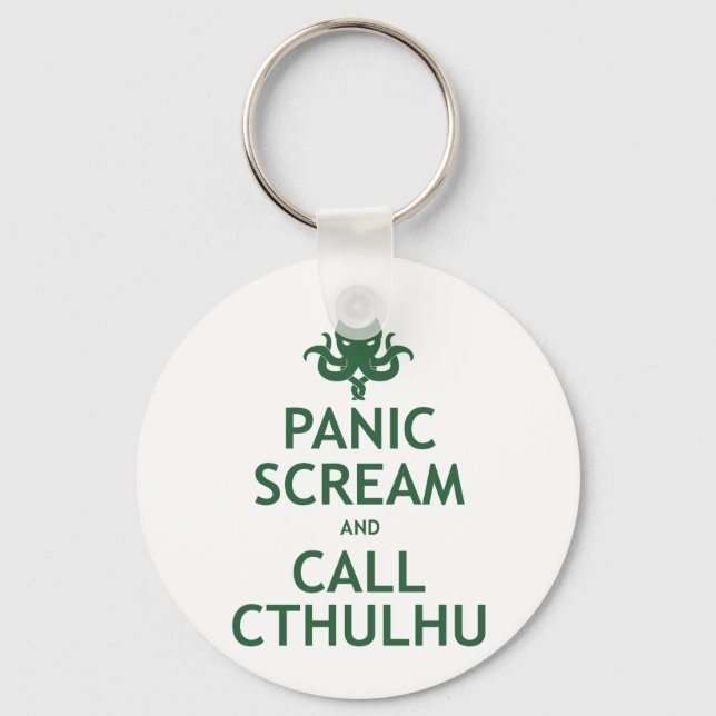 Panic Scream and Call Cthulhu Key Ring (Front)