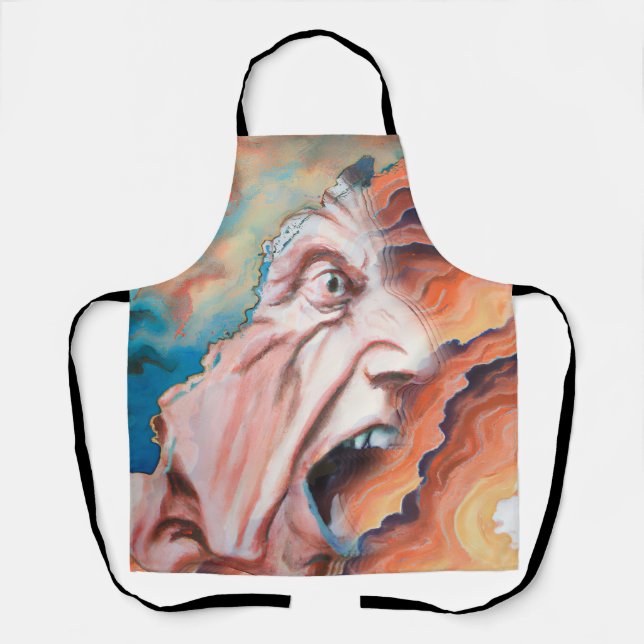 Panic Waves Oil Painting Apron (Front)