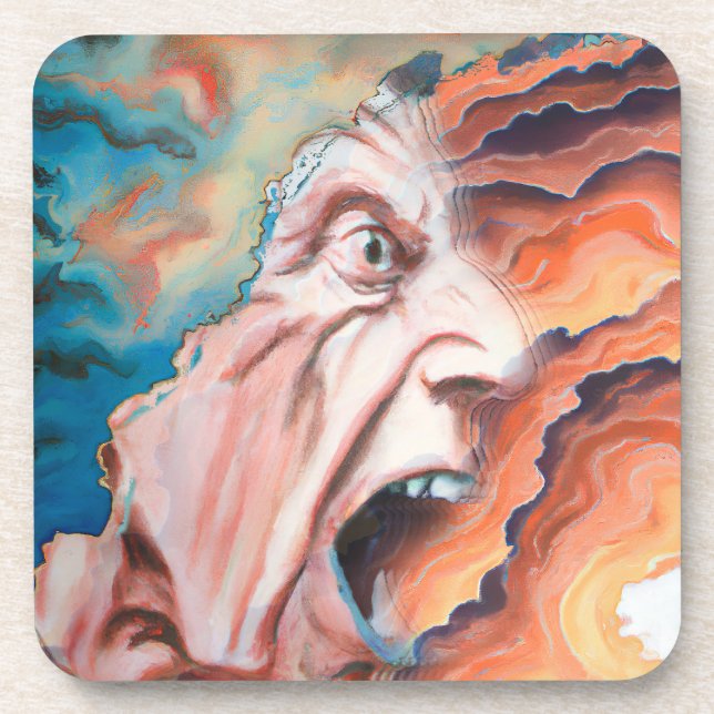 Panic Waves Oil Painting Coaster (Front)