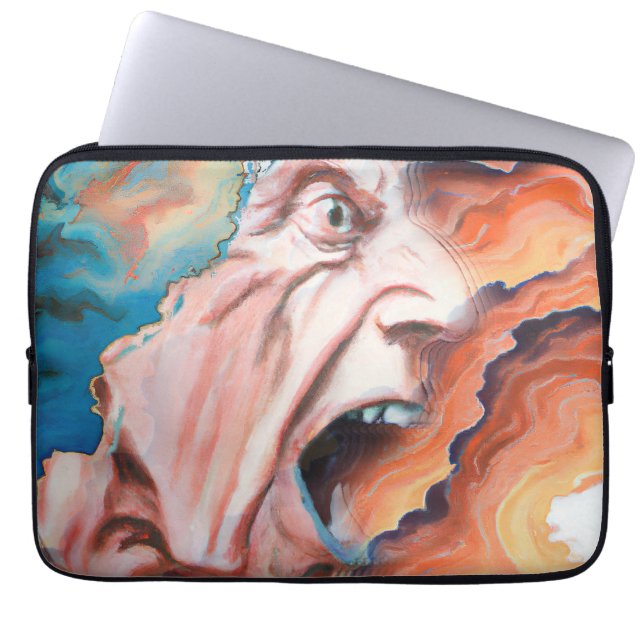 Panic Waves Oil Painting Laptop Sleeve (Front)