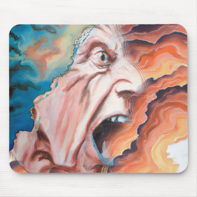 Panic Waves Oil Painting Mouse Pad (Front)
