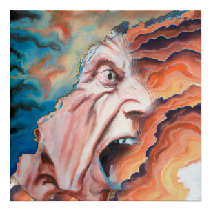 Panic Waves Oil Painting Poster