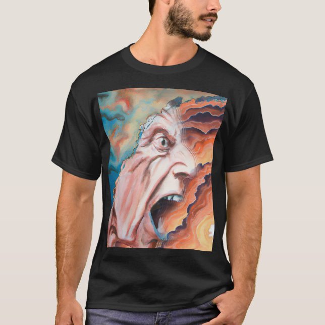 Panic Waves Oil Painting T-Shirt (Front)