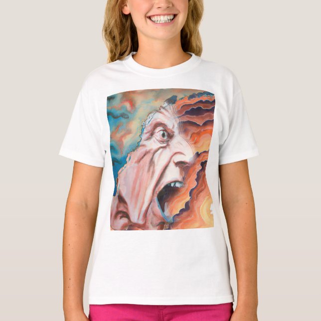 Panic Waves Oil Painting T-Shirt (Front)