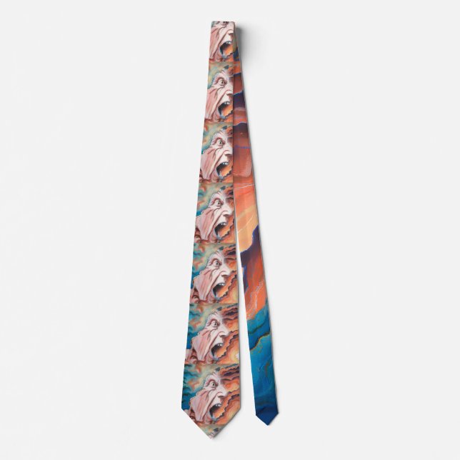 Panic Waves Oil Painting Tie (Front)