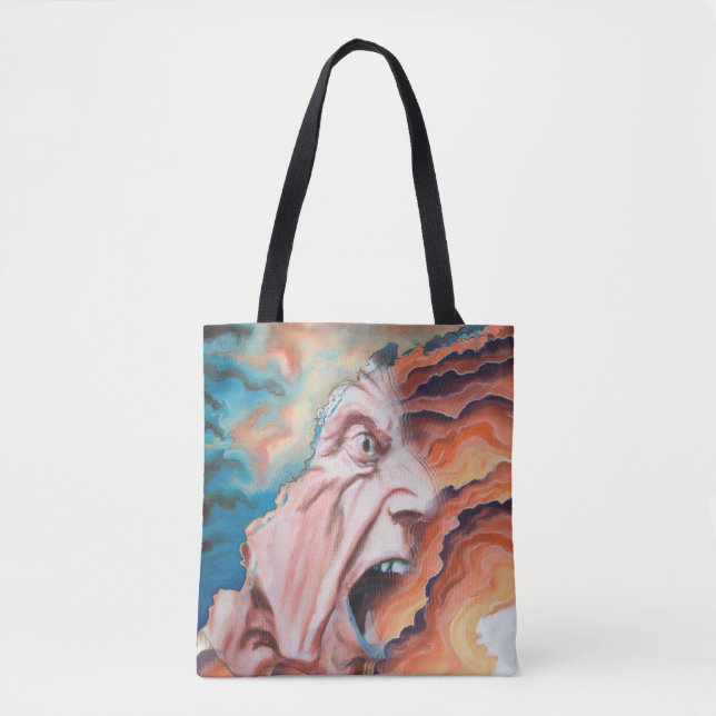 Panic Waves Oil Painting Tote Bag (Front)