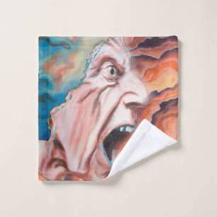 Panic Waves Oil Painting Wash Cloth