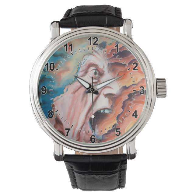 Panic Waves Oil Painting Watch (Front)