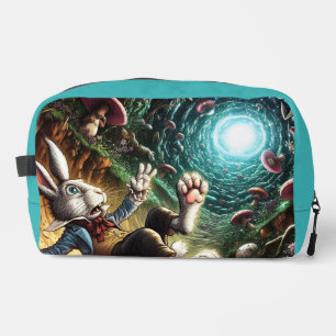 Panicked Bunny Falling Down The Rabbit Hole Dopp Kit