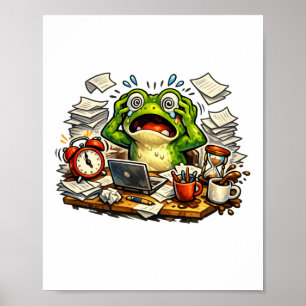 Panicked Frog Deadline Meltdown Poster