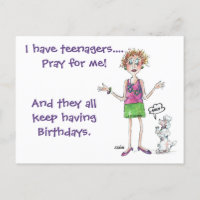 Panicked Mother with Teens Having Birthdays