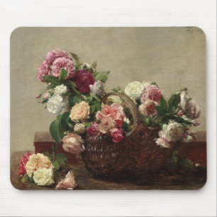 Panier de Roses – Henri Fantin-Latour Mouse Pad