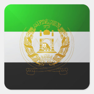 Panjshir square glossy flag sticker