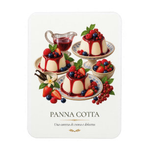 Panna Cotta – Vintage Italian Dessert Magnet