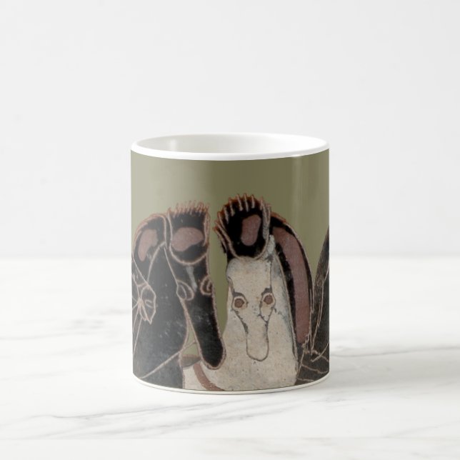 Panoply - Ancient Greek chariot horses Coffee Mug (Center)