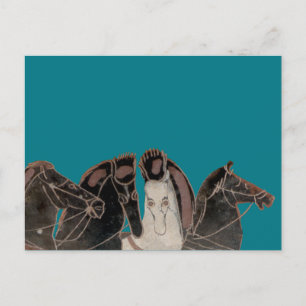 Panoply - Ancient Greek chariot horses Postcard