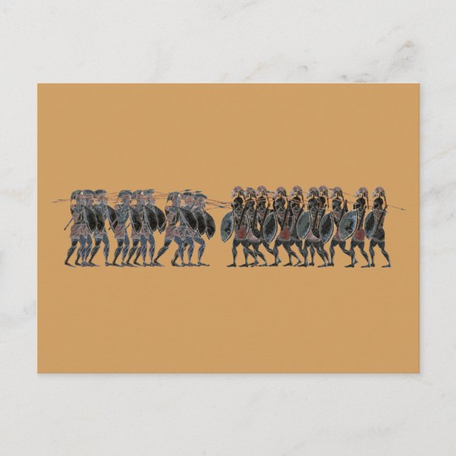 Panoply - Ancient Greek hoplite battle Postcard (Front)