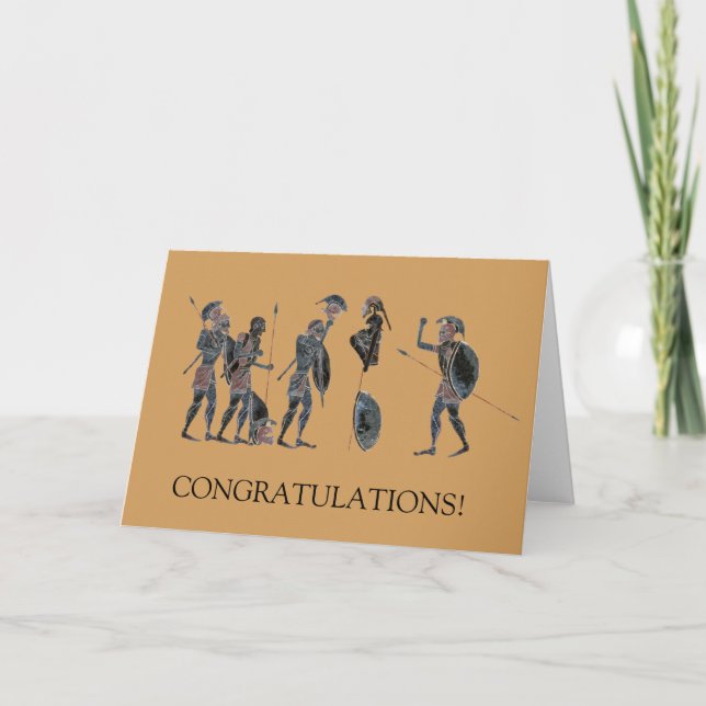 Panoply - Ancient Greek hoplites celebrating Card (Front)