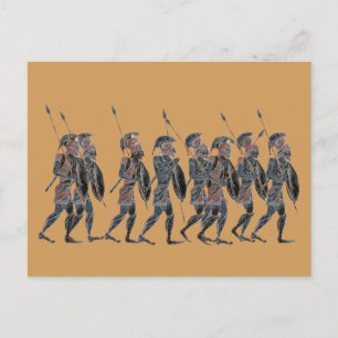 Panoply- Ancient Greek hoplites on the move Postcard