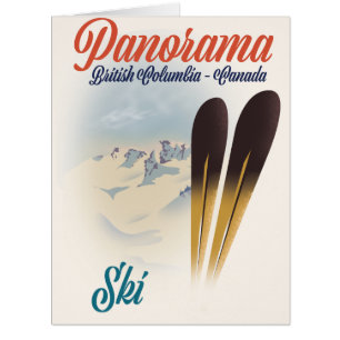 Panorama British Columbia Canada ski poster