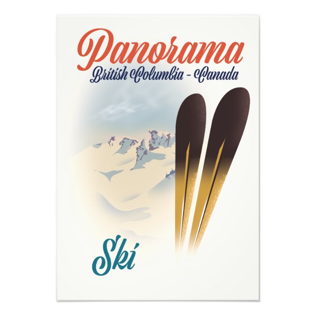 Panorama British Columbia Canada ski poster (Front)