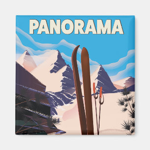 Panorama Canada travel poster Magnet