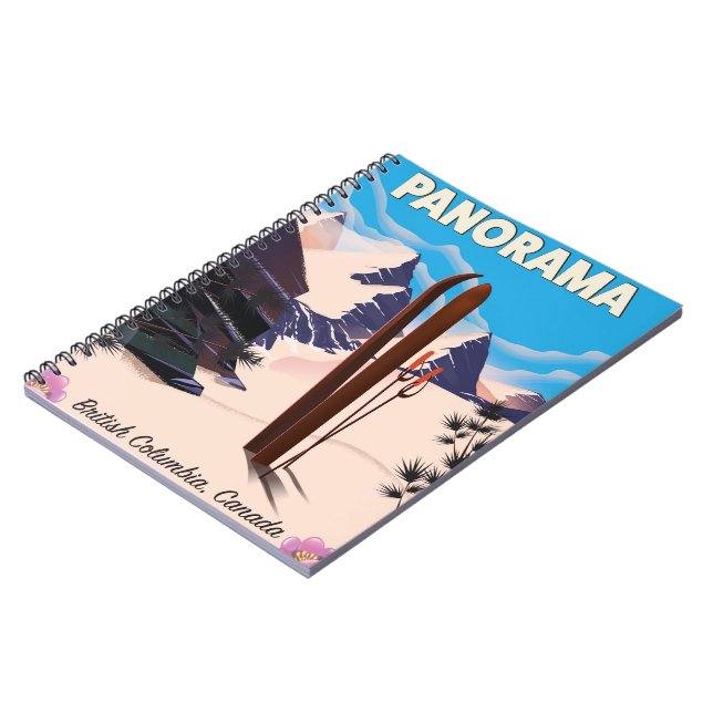 Panorama Canada travel poster Notebook (Left Side)