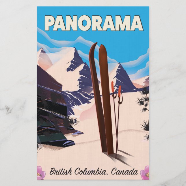 Panorama Canada travel poster Stationery (Front)