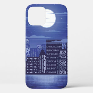 Panorama city of light illustration abstract,archi iPhone 12 case