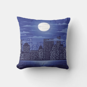 Panorama city of light illustration abstract,archi cushion