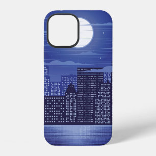 Panorama city of light illustration abstract,archi iPhone 12 case