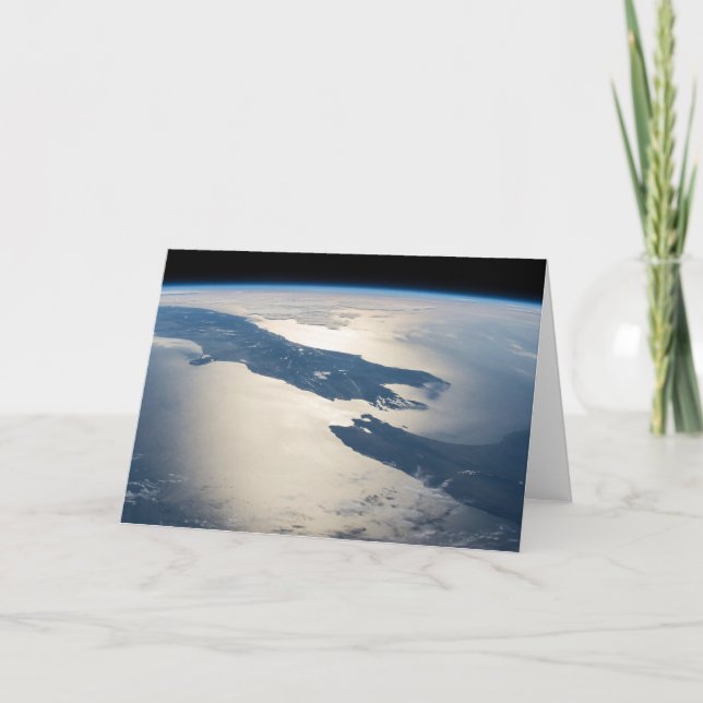 Panorama From Space Highlighting Cook Strait Card (Front)