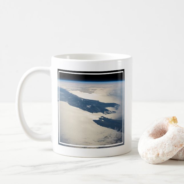 Panorama From Space Highlighting Cook Strait Coffee Mug (With Donut)