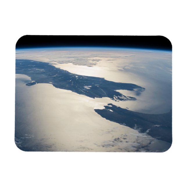 Panorama From Space Highlighting Cook Strait Magnet (Horizontal)