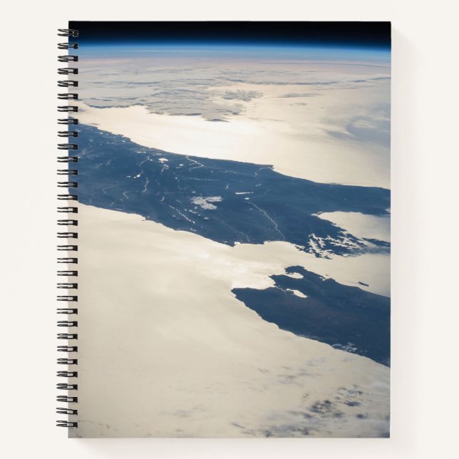 Panorama From Space Highlighting Cook Strait Notebook (Front)