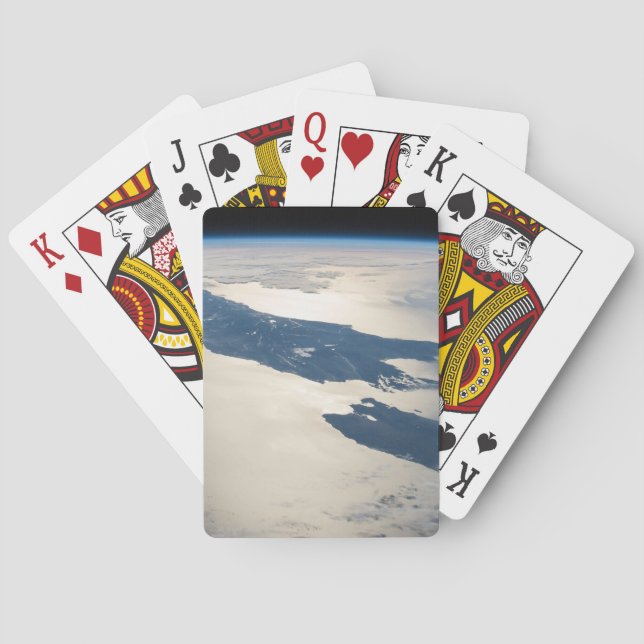 Panorama From Space Highlighting Cook Strait Playing Cards (Back)
