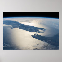Panorama From Space Highlighting Cook Strait