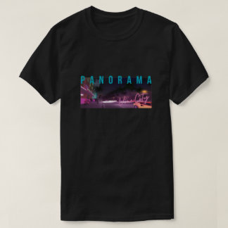 Panorama Nightscape T-Shirt | Retro Neon City 