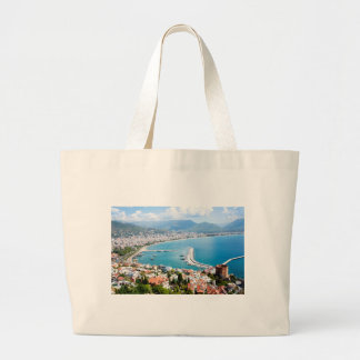 Panorama of Alanya in Turkiye Large Tote Bag
