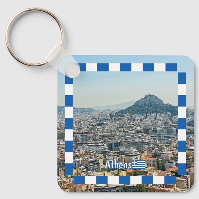 panorama of Athens, travel Key Ring (Front)