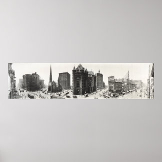 Panorama of Buffalo, New York from 1911. Poster