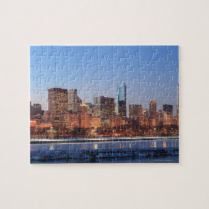 Panorama of Chicago, Illinois across Lake Jigsaw Puzzle
