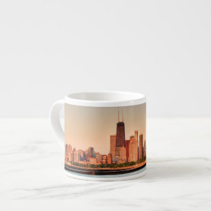 Panorama of Chicago skyline at sunrise Espresso Cup