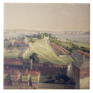 Panorama of Constantinople, plate 22 from 'Aya Sof Tile