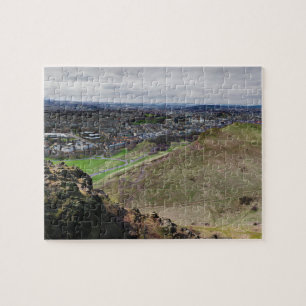 Panorama of Edinburgh Scotland from Arthur's Seat Jigsaw Puzzle