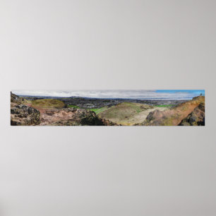 Panorama of Edinburgh Scotland from Arthur's Seat Poster